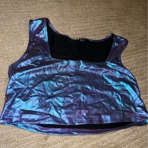 Blue/purple iridescent Shein top